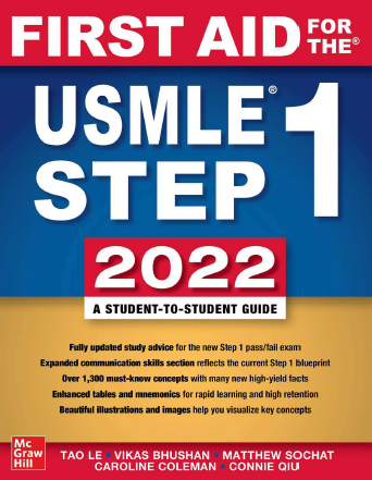 [eBook] [PDF] For First Aid for the USMLE Step 1 2022 32th Edition ByTao Le, Vikas Bhushan, Matthew Sochat