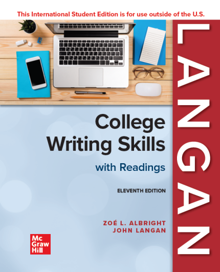 [eBook] [PDF] For College Writing Skills with Readings 11th Edition By John Langan, Zoe Albright